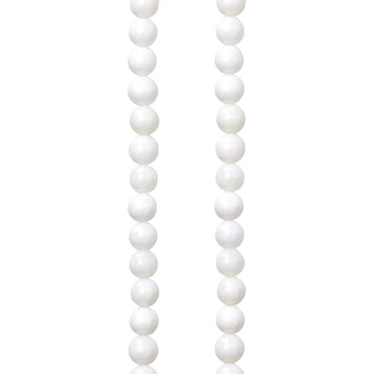 12 Pack: White Shell Round Beads, 6mm by Bead Landing™